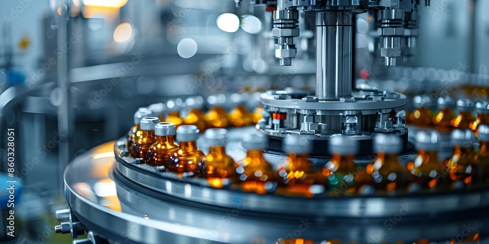 Visuals of the biopharmaceutical production process and quality checks ...