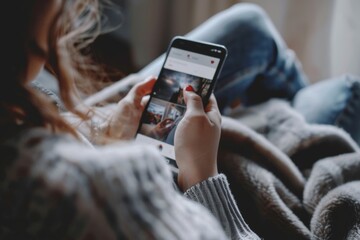 person browsing app online, screen time, spending time with endless scrolling social media