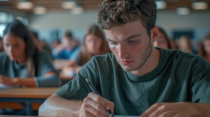 Wall Mural - The student in exam