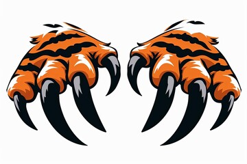 Tiger Claws Graphic with Orange and Black Colors