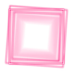 Wall Mural - pink frame square and stacked neon light