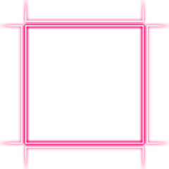 Wall Mural - pink frame square neon light