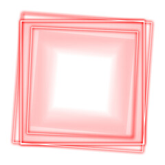 Wall Mural - red frame square and stacked neon light