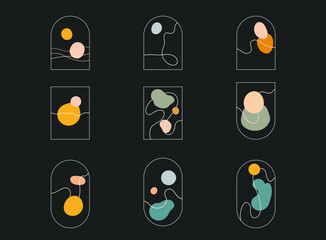 Wall Mural - abstract shape element. vector illustration.