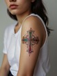 © navidF - Minimal tattoo of cross