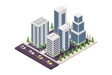 Sticker - City isometric isometric