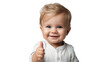 © The Stock Guy - A cute toddler giving a thumbs up sign isolated on white background