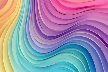 Sticker - Abstract Colorful Curved Lines Background.