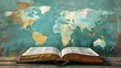 © Bijac - open bible with world map global christian mission and evangelism concept illustration