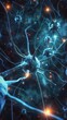 © Hanna - A close up of a bunch of neurons with a blue background