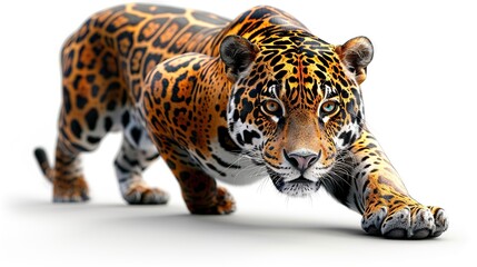 Canvas Print - A jaguar is a large cat that is found in the Americas. It is the third-largest cat in the world, after the tiger and the lion.