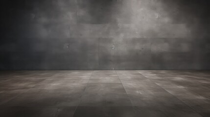 A softly lit concrete wall displaying dark tones and smooth texture. Suitable for backgrounds, modern interior designs or artistic presentations with a tranquil feel.
