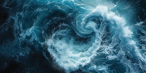 Wall Mural - Ocean Vortex of Whitecaps