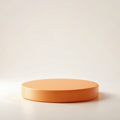 Orange Plate on White Table. Generative AI