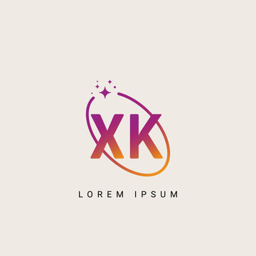Creative minimal XK KX letter business logo initial based Monogram icon vector