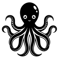 Wall Mural - simple clean octopus icon, flat icon