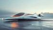 © songwut - A conceptual design of a hybrid-electric passenger aircraft, digital art, with sleek lines and futuristic features in a clean, white background.