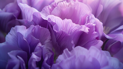 Wall Mural - violet eustoma flowers close up macro shot : Generative AI