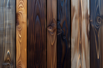 Wood background. Close-up of various textured wooden planks with distinct grains and patterns