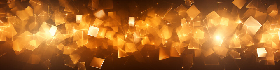 Wall Mural - A gold and yellow background with many small squares and triangles