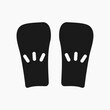 © Smourind Luck - Football Shin Guard icon isolated on white. Soccer Shin Guard Pads isolated.