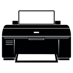 Aufkleber - Icon of a digital printer Isolated on a white backdrop, this simple image of a digital printer vector symbol for web design
