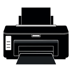 Aufkleber - Icon of a digital printer Isolated on a white backdrop, this simple image of a digital printer vector symbol for web design
