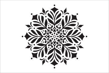 Poster - snowflake silhouettes collection isolated on white background. Flat snowflake icons.