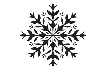 Poster - snowflake silhouettes collection isolated on white background. Flat snowflake icons, Nice element for Christmas banner.