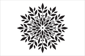 Poster - snowflake silhouettes collection isolated on white background. Flat snowflake icons, Nice element for Christmas banner.