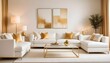 © Eyeam - white and gold theme modern interior design
