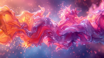 Wall Mural - vibrant geometric shapes in motion for artistic backgrounds generative ai