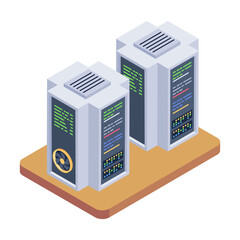 Canvas Print - Here’s an isometric icon of server frames 

