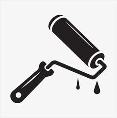 Paint roller icon vector illustration on a White Background