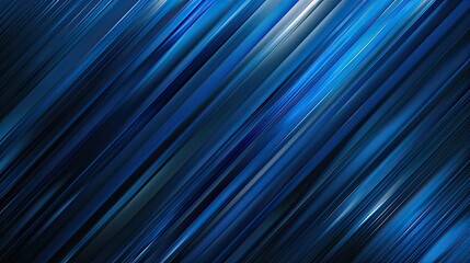Wall Mural - Diagonal lines in blue and dark shades, dynamic abstract pattern. Modern minimalist design. Blue background