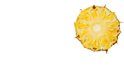 Wall Mural - Pineapple slice on transparent background