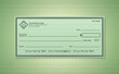 © Faizul - Blank bank check. Checkbook cheque template. Checkbook cheque template with green theme. Money payment voucher or pay cash cheque certificate.