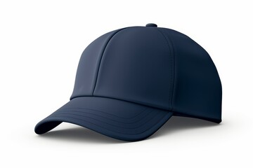 Dark blue baseball cap isolated on white background, side view for versatile styling