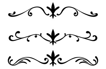 Wall Mural - floral calligraphic divider decoration