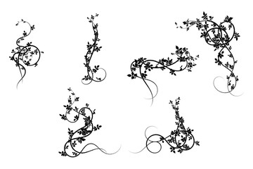 light set of airy pattern elements from hop plants