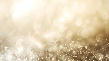 Fototapete - Elegant beige bokeh abstract background Delicate blurred wallpaper texture Template with defocused bokeh lights and copy space for business website design Banner social media advertisi : Generative AI