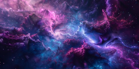 Wall Mural - nebula-inspired abstract background cosmic colors and patterns creating a nebula-inspired abstract d