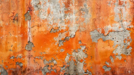 Wall Mural - Aged orange concrete wall texture