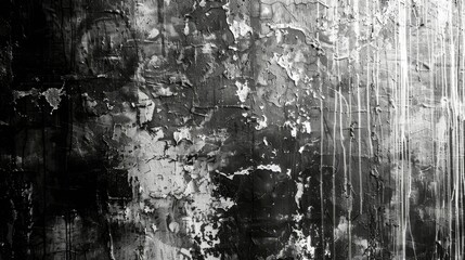 Wall Mural - Grunge wall texture with white paint drips