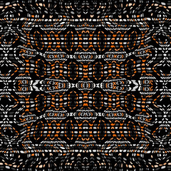 Aufkleber - Tribal abstract brown pattern. Seamless illustration ethnic motif with spots