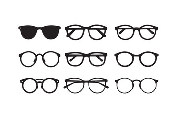 Poster - Eyeglasses Stock silhouette