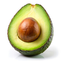 Poster - Avocado on a white background.
