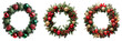 © OHMAl2T - collection of decorative christmas wreath ornaments isolated on transparent background