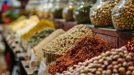 Wall Mural - Assortment of Spices at a Market