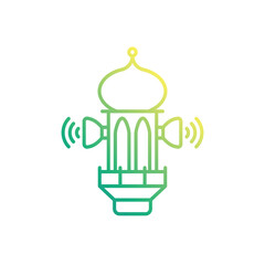 Wall Mural - Adhan Call vector icon